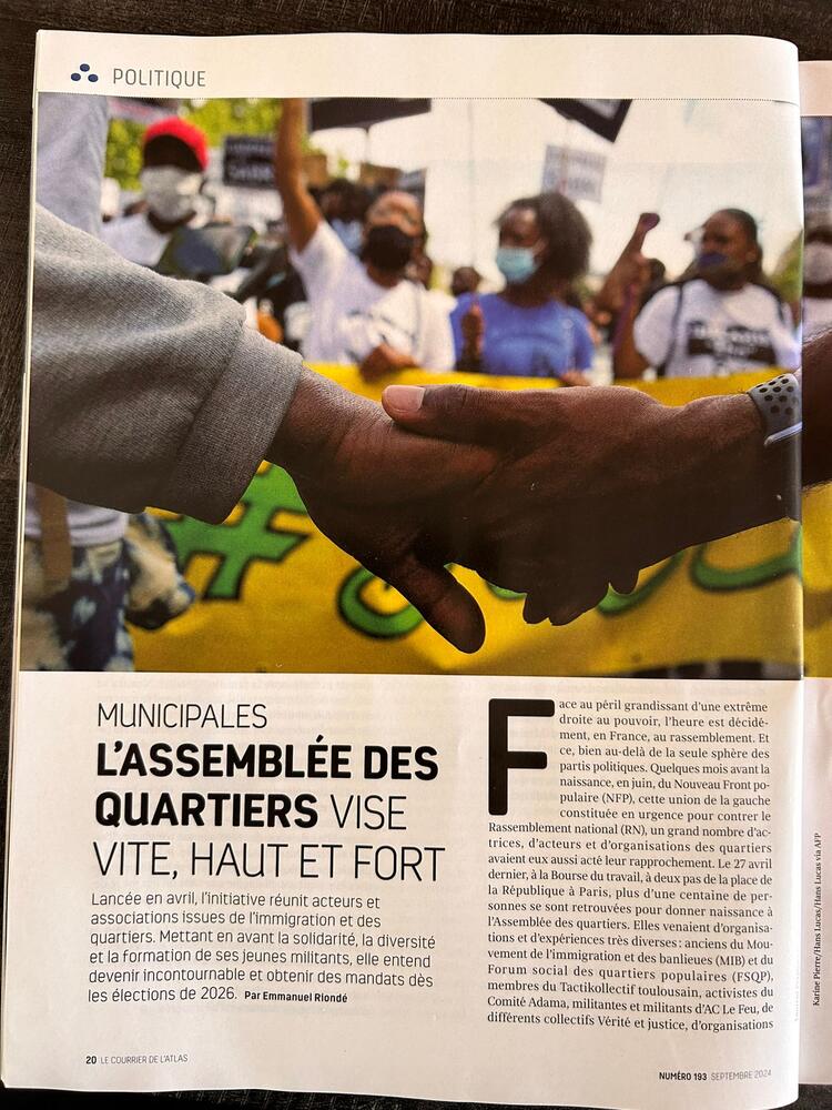 Article du Courrier de l'Atlas, septembre 2024
